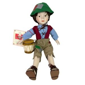 Hallmark Little Drummer Boy Porcelain Musical Doll 16" Tall